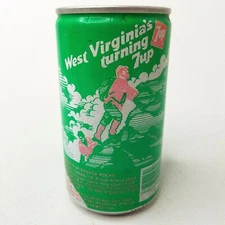 7up "America's Turning 7up" Soda Pop Can - Vintage 1979 - West Virginia