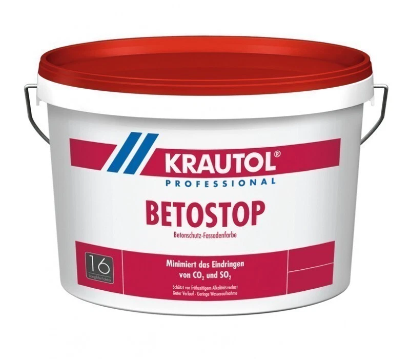 € 7,59 L 5 L Krautol Betostop Betonschutz Fassadenfarbe weiß hohe Deckkraft