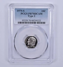 PR70 DCAM 1979-S Type 2 Roosevelt Dime PCGS Blue Label
