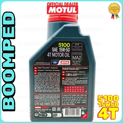 Aceite Motul Semisintético 15w50 4t Technosynthese 5100 - Foto 9