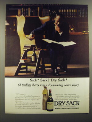 1964 Williams & Humbert Dry Sack Sherry Ad - Sack? Sack? Dry Sack?