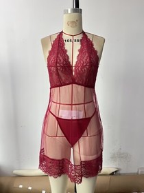 Women's Sexy-Lingerie Babydoll G-string Sleepwear Underwear Lace Dress Nightwear