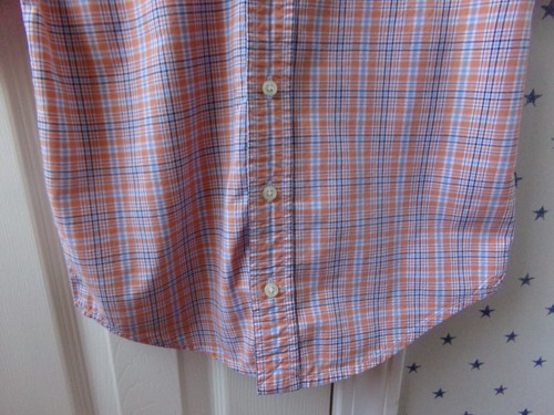 Vtg RALPH LAUREN Blue Orange White Plaid 4 Boys Dress Shirt $59 Polo 100% Cotton - Picture 7 of 17