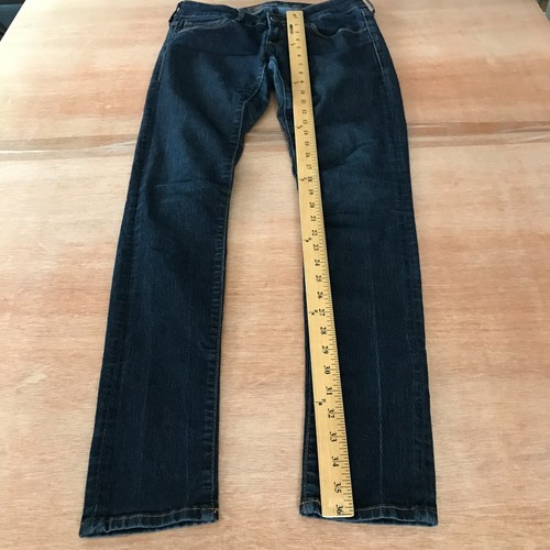 Mavi Serena Low Rise Super Skinny Jeans Women 27x32 Black Mid Rise Dark Wash - Imagen 6 de 12