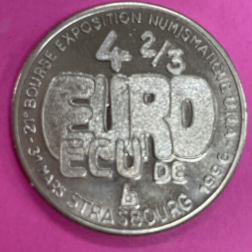 4 EURO 2/3 OF STRASBURG 1996 ECU OF CITIES - Picture 1 of 2