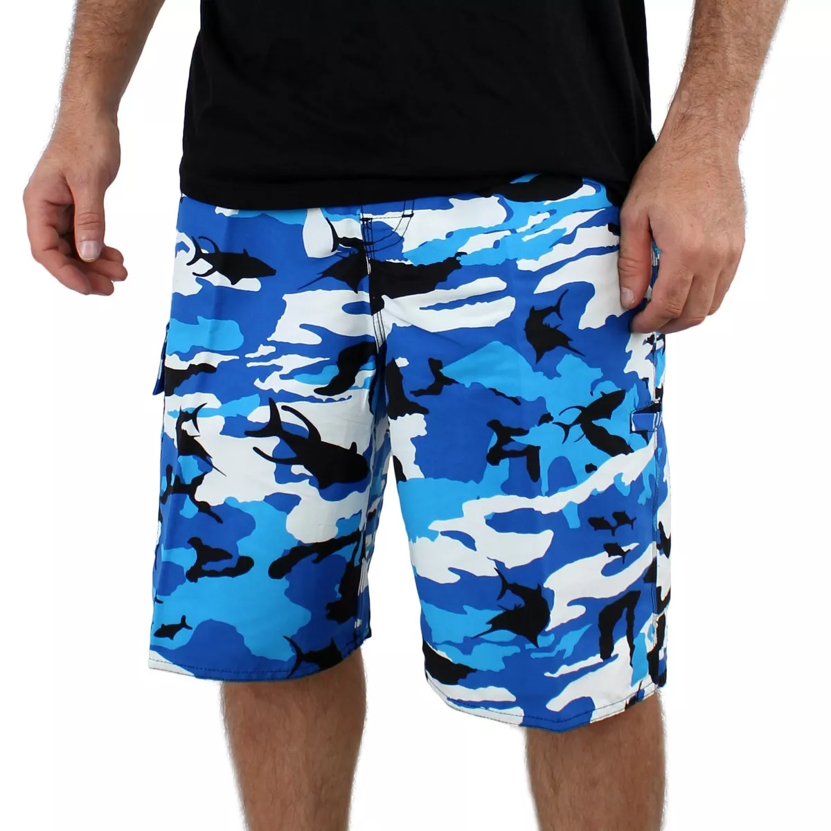 Pelagic Men s Fishing Shorts 222 High Performance Fish Print Camouflage Shorts