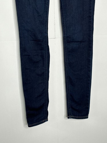 Pantalones de mezclilla ajustados Hollister para mujer azules costuras elásticas lavado oscuro tiro bajo 1R - Imagen 3 de 13