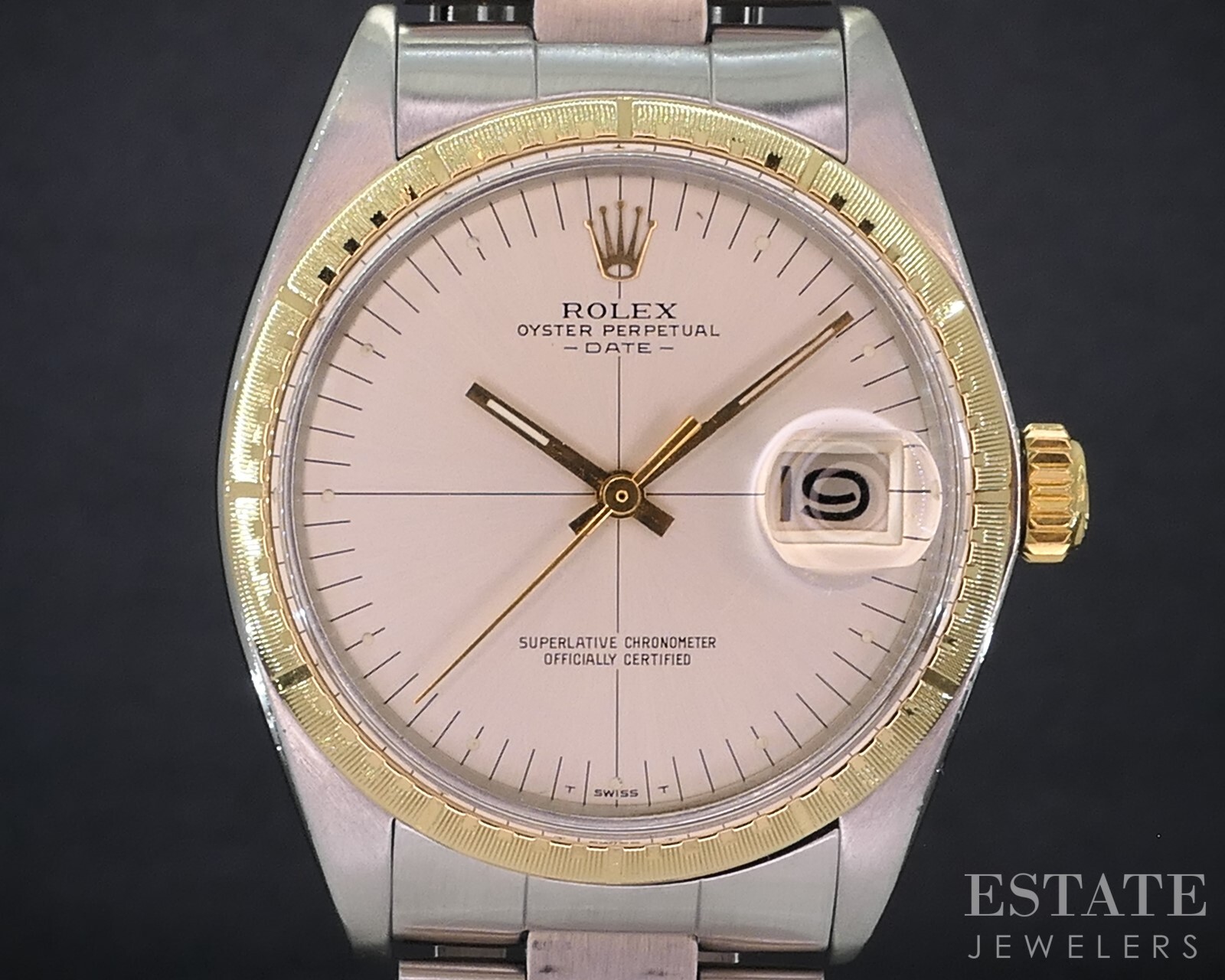 1971 Rolex Oyster Perpetual Date Two-Tone Men's Watch 1512 Zephyr Dial Ref i19085