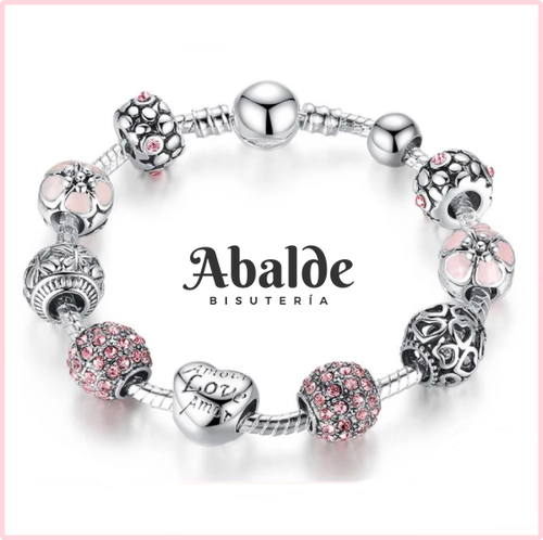 Pulseras Joya Abalorios Simil Pandora Love Amor Mujer 20 cm Regalo |