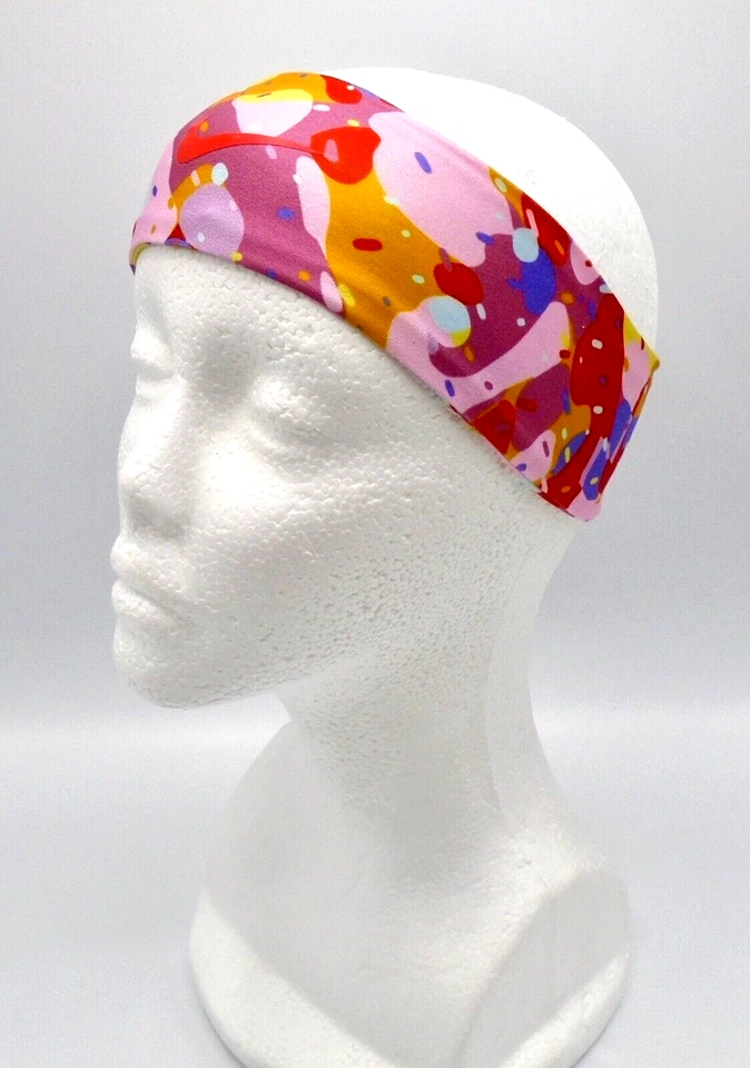 Обруч для волос Nike Fury 3.0 молодежный с принтом розовый/сиреневый/малиновый - Изображение 2 из 4