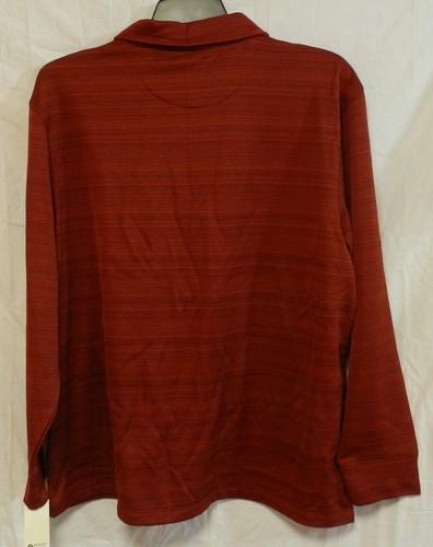 Men's Jacket pullover Haggar size XXL rust orange 1/4 zip sweater NWT (nn23) - Picture 4 of 9