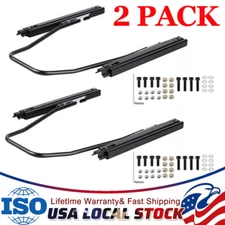 2PCS Black Seat Slider Seat Mounting Track Assembly Kit For NRG Sparco Universal