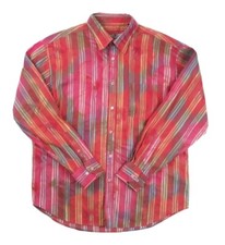 Bugatchi Uomo Floral Watercolor Button Down Dress Shirt Men's Size Large