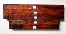 3 pcs 1" x 1" x 12" 2 pcs 1" x 1" x 10" Figured Snakewood turnings