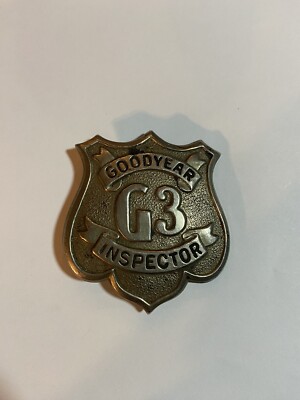 Nice Badge  Goodyear Inspector G3  Nicely Designed. Good size.