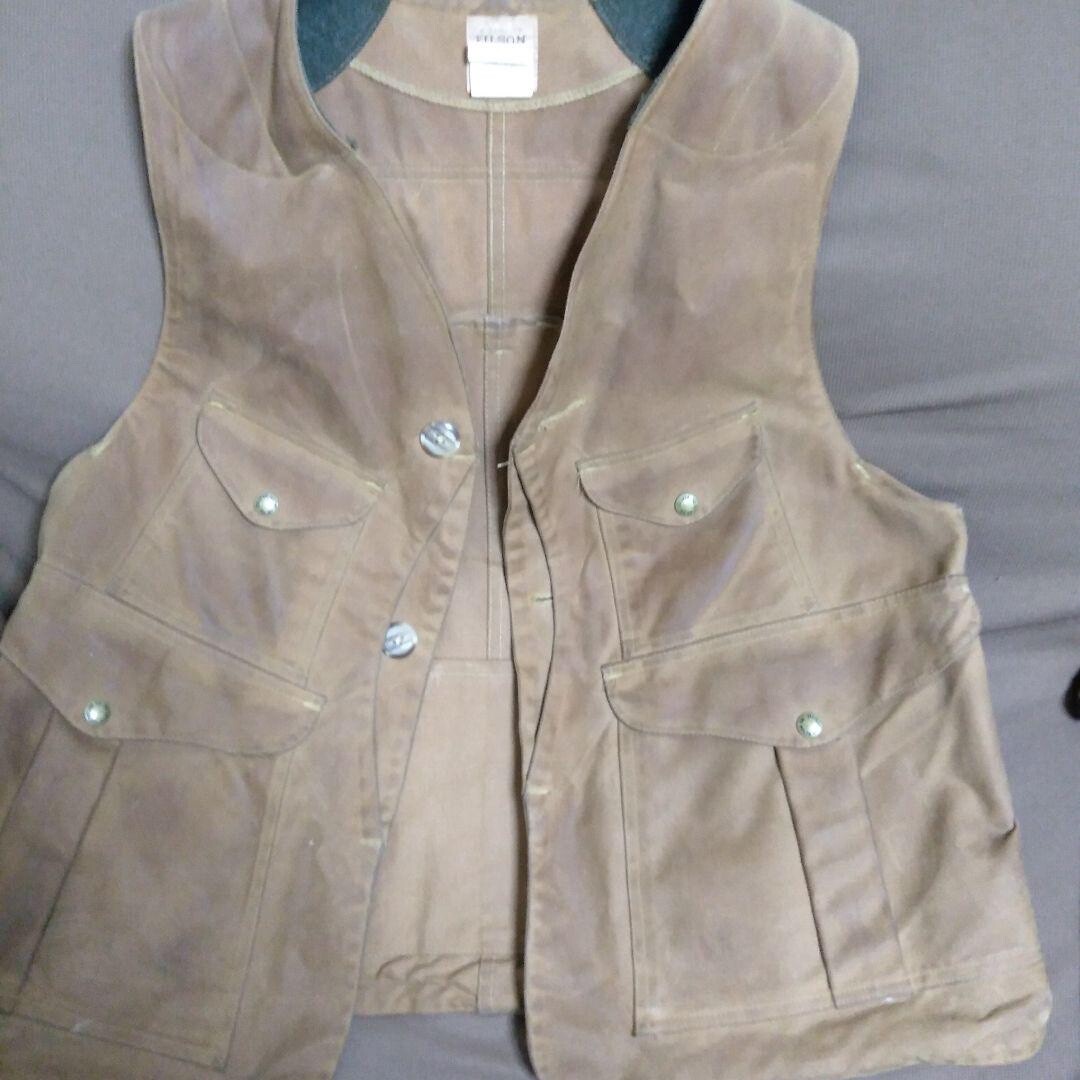 Filson Waxed Cotton Hunting Vest Brown vintage Style … Gem