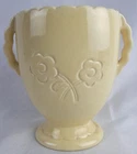 Red Wing 889 Vintage Pottery Vase Ivory