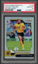 2019 Panini Prizm Premier League Adama Traore PSA 10 GEM MINT Silver Prizm RC