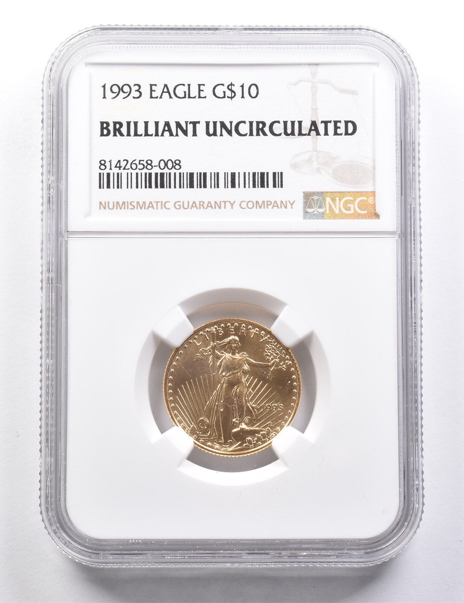 1993 $10 American Gold Eagle 1/4 Oz Gold BU NGC *9460 | eBay