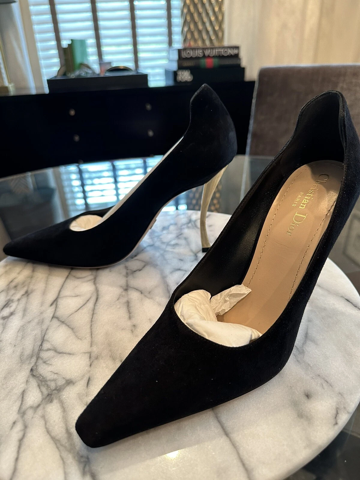 Pompe en daim Christian Dior « D FAME » neuve dans sa boîte   Taille 41/US 10