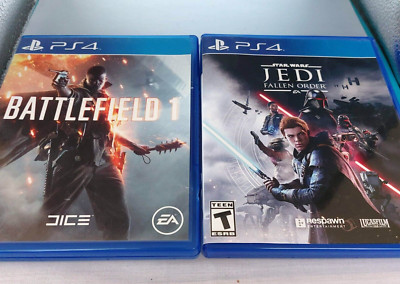 Lot 2: Star Wars Jedi: Fallen Order, Battlefield 1 Sony PlayStation 4 PS4, 2019