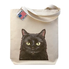 Black Cat Tote Bag, Cat Tote Bag