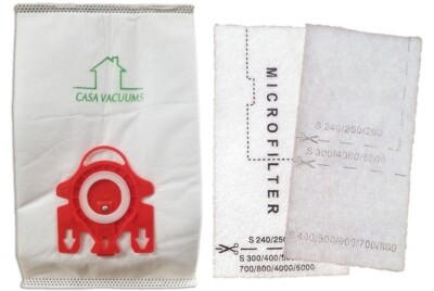 10 Miele Vacuum Bags Style FJM 3D Advanced Filtration + 4 Allergen Filters