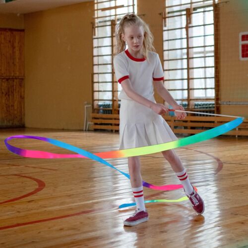 2pcs Dance Ribbons 2m Kids Long Gymnastics Ribbon Twirling Ribbons Dancing Ri... - Picture 7 of 7
