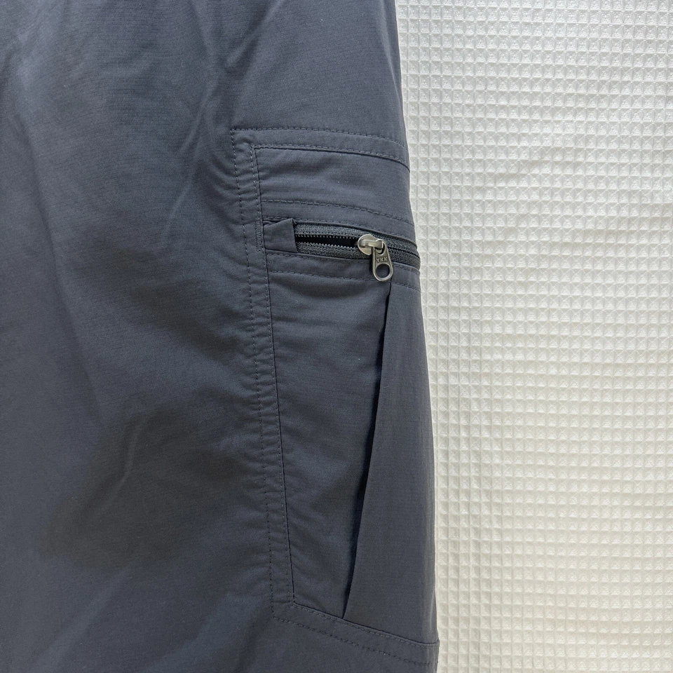 Marmot Zip 平前尼龙拉链短裤男式 L (34) 灰色口袋 — 第 3/4 张图片