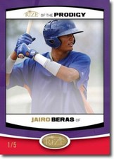 JAIRO BERAS 2012 Rize Rookie PURPLE Paragon PRODIGY RC #/5