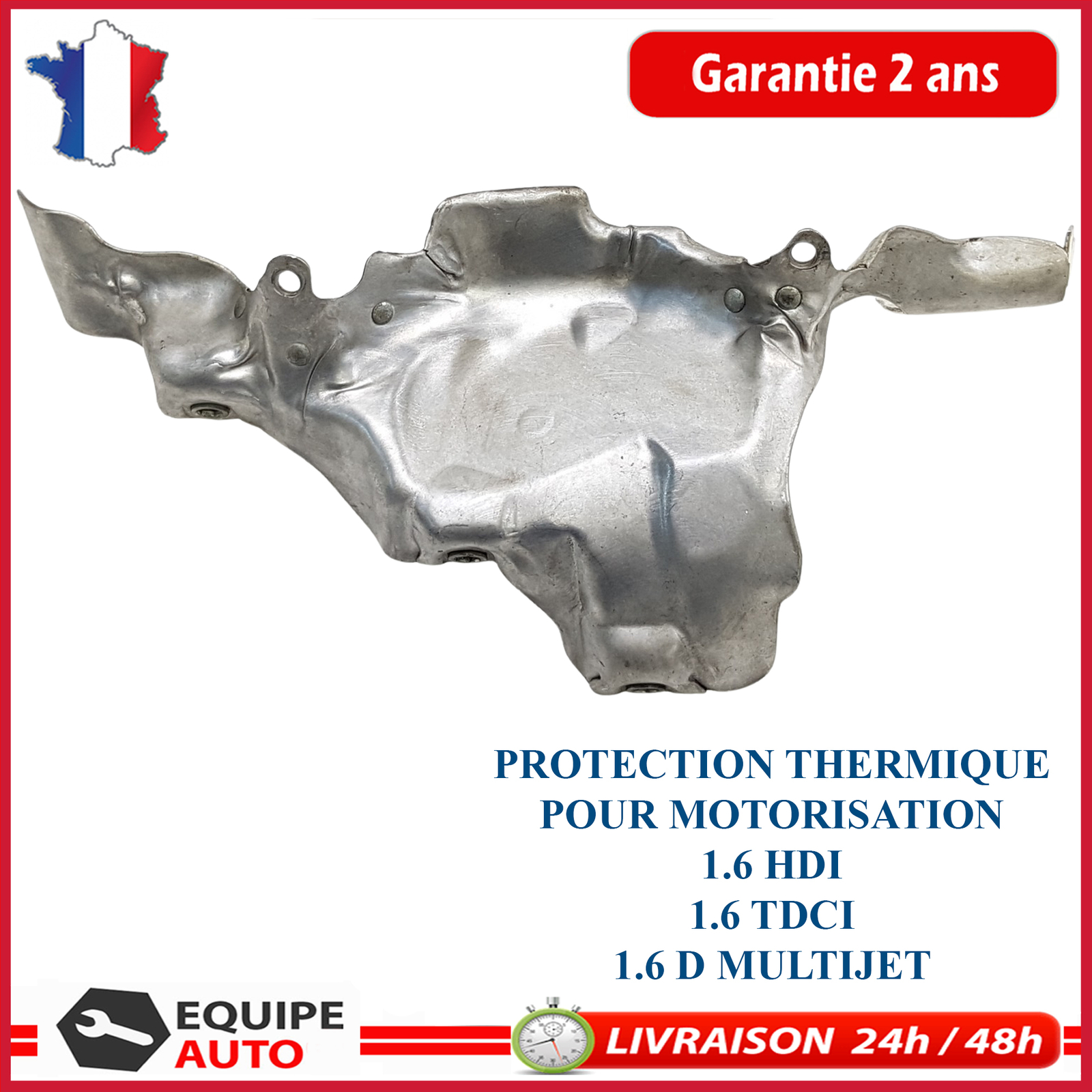 Écran thermique pare chaleur turbo pour protection échappement Focus et Transit