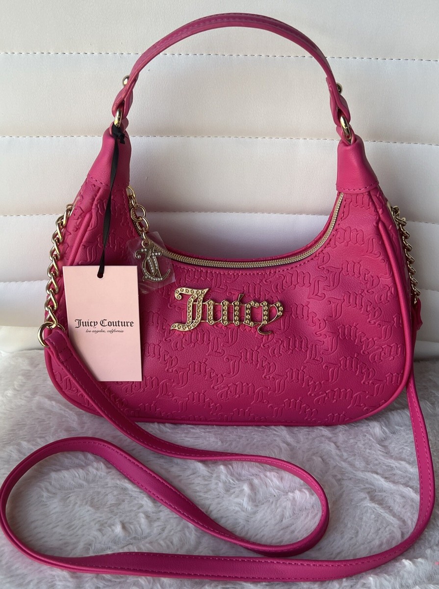 juicycouture ミニポーチ　ミニバッグ　レザーコンビ　ピンク juicycouture ミニポーチ ミニバッグ レザーコンビ ピンク