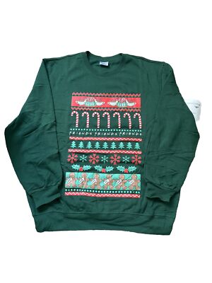 Vintage Friends Holiday Sweatshirt Ugly Christmas Sweater XL