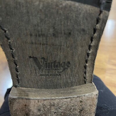 靴 Vintage Walker Engineer Boots NOS Walker 1551 BLACK MOTORCYCLE LEATHER ENGINEER BOOTS
