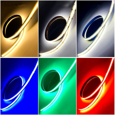 #ad 12 24V Flexible COB LED Strip Light 384 528LEDs High Density Tape Car Boat Decor $2419.42