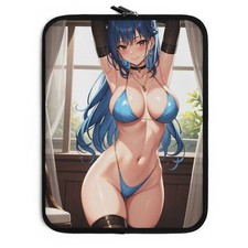 Anime Girl Laptop Sleeve - Fancy Life - Blue