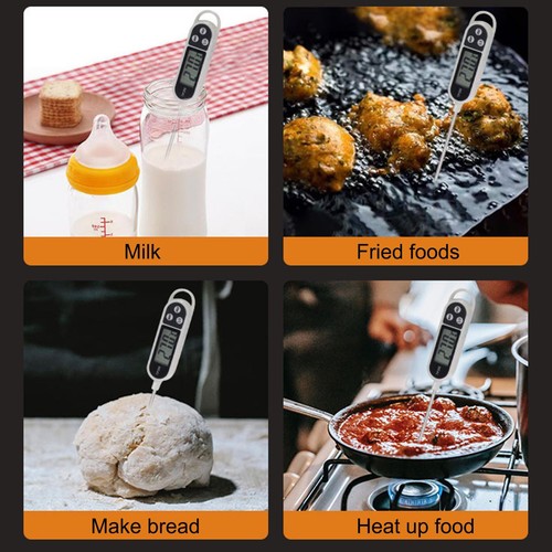 Instant Read Digital Meat Thermometer Fast For Kitchen Food Cooking BBQ Grilling - Foto 12 di 12