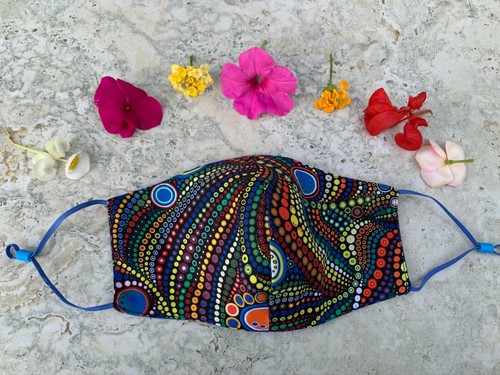 Colorful Rainbow Mask, Fancy Mask, Polka Dots Mask, Premium Mask, Made in USA - Picture 7 of 40