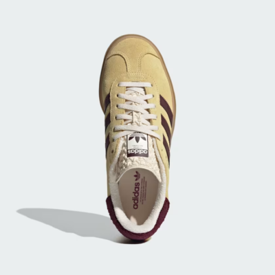 Adidas Originals Women's Yellow Maroon Gazelle Bold Shoes IF5937 | eBay