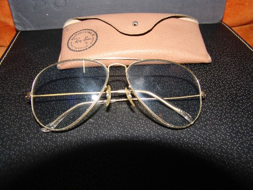 Occhiali da sole Ray-Ban Aviator B&L 58-14 autentici - usati + CUSTODIA - Foto 1 di 7