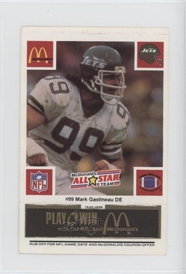 1986 McDonald's Play & Win All-Star Team Black Tab Mark Gastineau 1m8