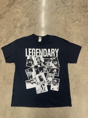 Vtg Legendary Rappers Rap Graphic T Shirt Mens XL Snoop Tupac Eazy-E Jay-Z Nas
