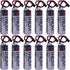 12x 2400mAh TOSHIBA 3.6V ER6V ER6VC119B/ER6VC119A PLC Multipurpose Battery Plug