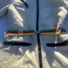 VTG John Deere Parka Adult M USA Made Hooded Long Coat 38โ Chest JD W/ Belt