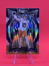 2024 Panini Select - Concourse Bo Nix #30 Black & Gold Shock Prizm (RC)