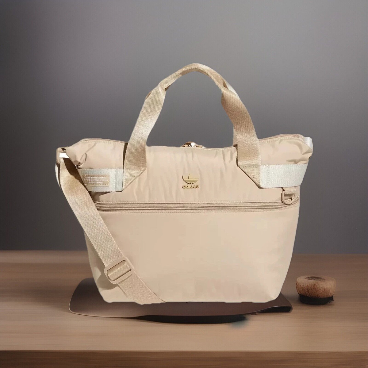 ADIDAS Originals Puffer Shopper Tote Magic Beige Crossbody