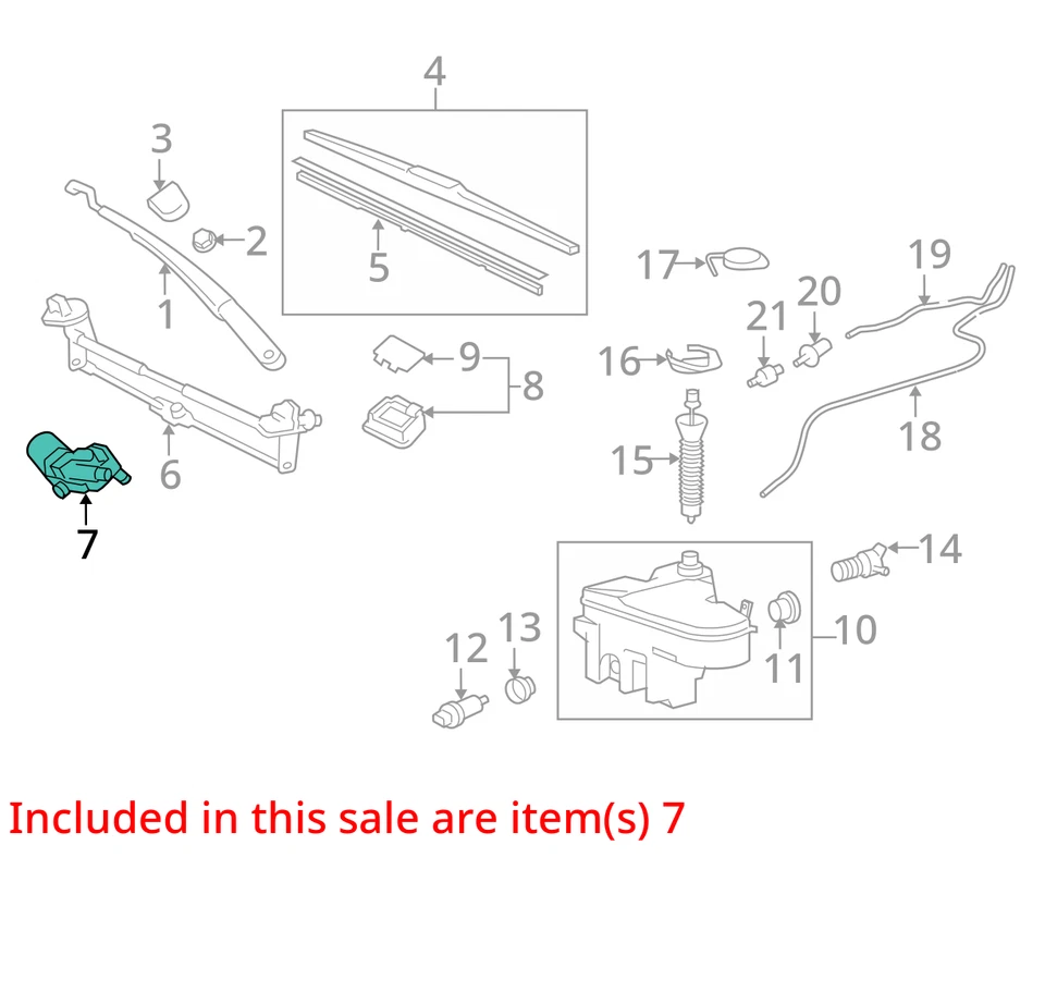 2011 Lexus IS250 Front Windshield Wiper Motor OEM 138K Miles - LKQ438636032 - Image 4 of 4