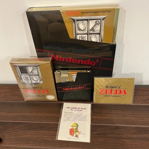 Nintendo NES Legend of Zelda Gold w/ Box, Map, Instructions, & New Encyclopedia