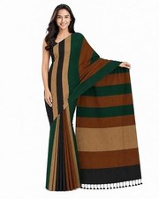 Cotton Saree for Women with Unstitched Blouse Piece, Lightweight mulmul sari
