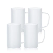 PYD Life Sublimation Glass Blanks Beer Mugs Frosted 18 OZ Coffee Tumblers Cup...